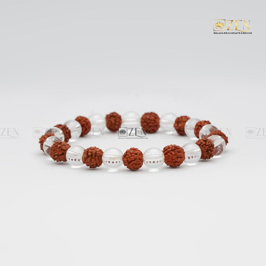 Sphatik & Rudraksha Bracelet | The Zen Crystals