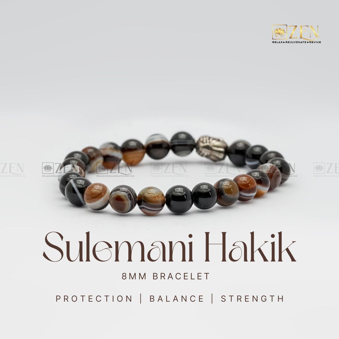 Sulemani Hakik 8mm Bracelet | The Zen Crystals