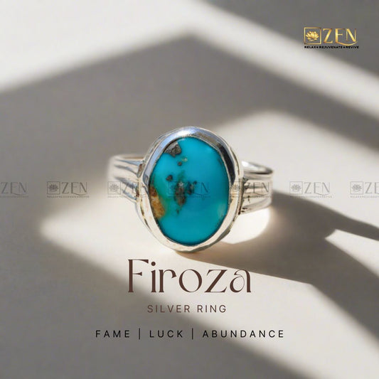 Irani Firoza Silver Ring | the Zen Crystals