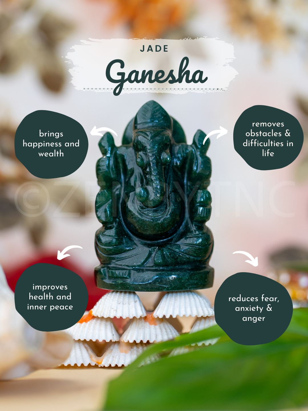 Lord Ganesha - Jade The Zen Crystals
