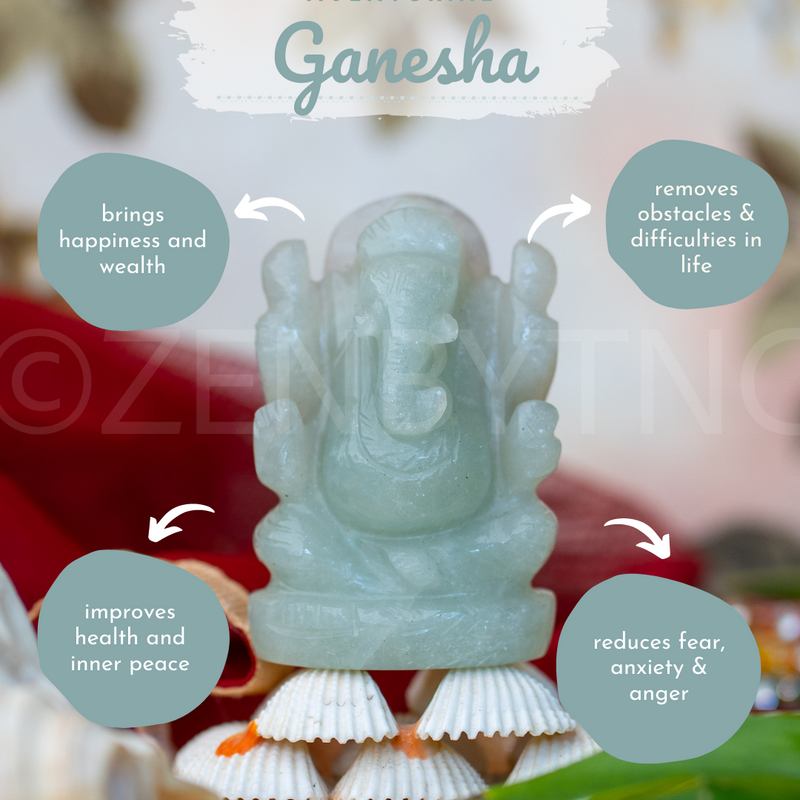 Lord Ganesha - Aventurine The Zen Crystals