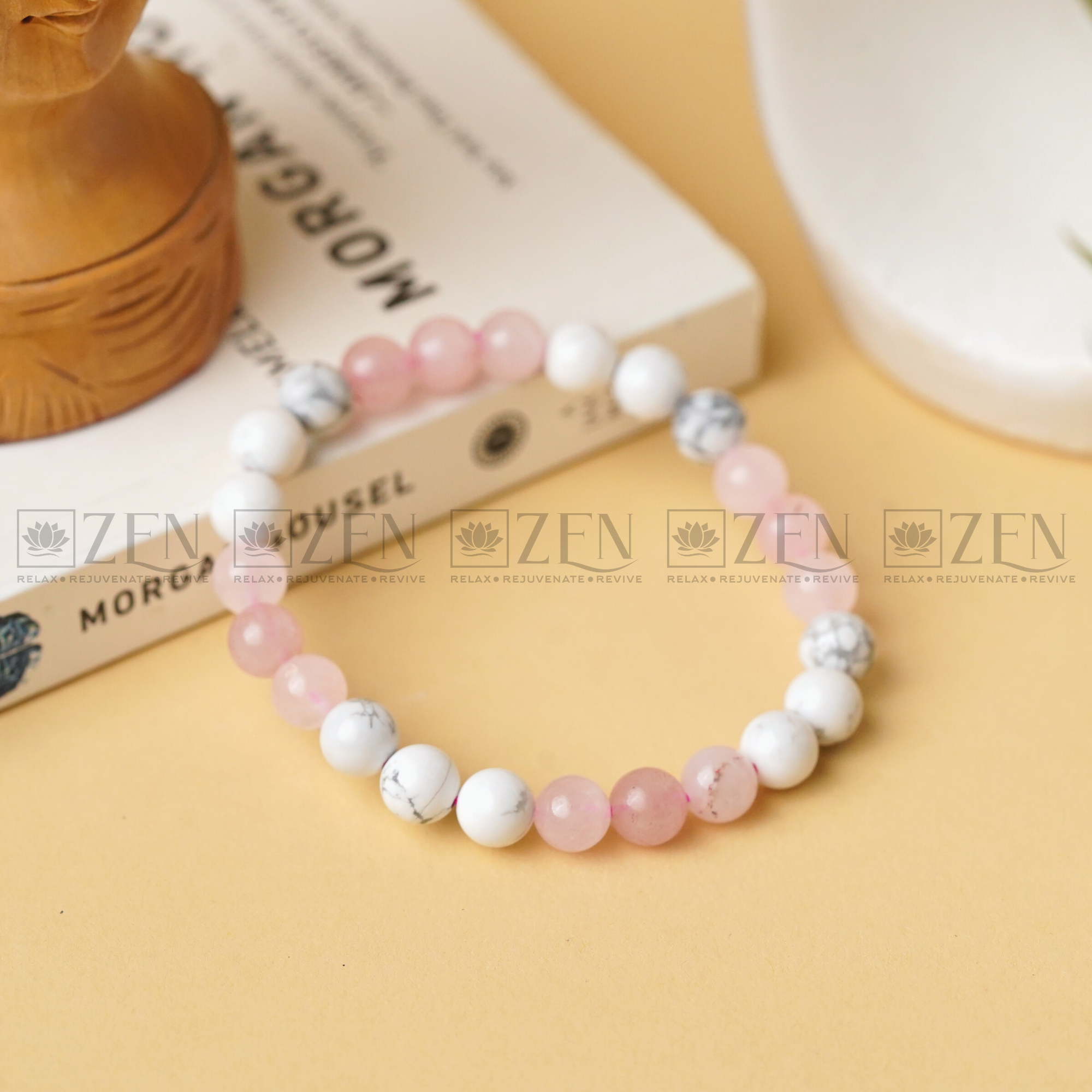 Howlite and rose deals quartz