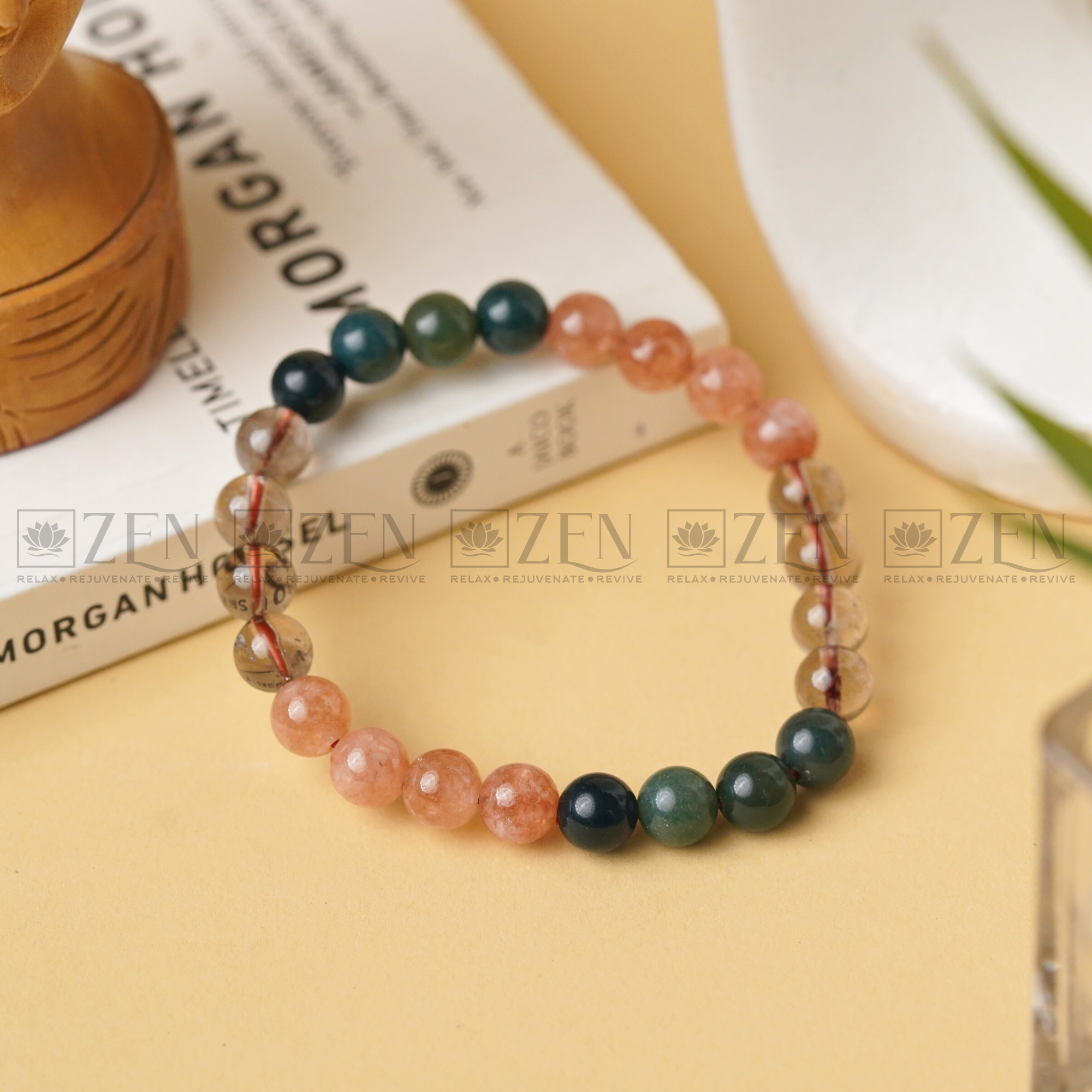 Buy GaiaGems Zen bracelet with Buddhist mantra Om mani padme hum Hindu  sacred symbol jewelry for mens Agate prayer beads Lava stone Yoga mala  at Amazonin