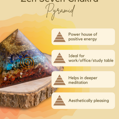 Zen Seven Chakra Orgonite Pyramid For Overall Wellbeing The Zen Crystals