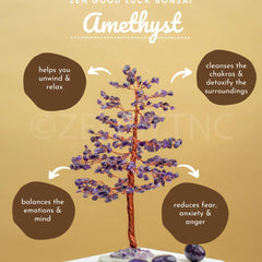 Buy Amethyst Good Luck Crystal Tree - Prosperity | 300 Crystals | The Zen Crystals - The Zen Crystals