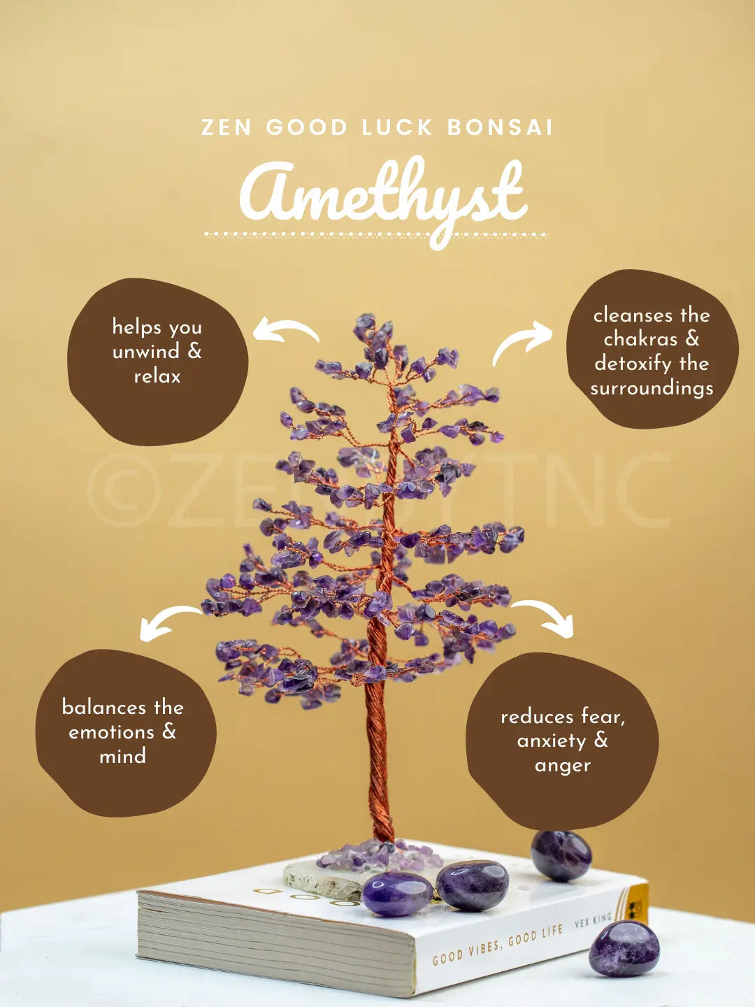 Buy Amethyst Good Luck Crystal Tree - Prosperity | 300 Crystals | The Zen Crystals - The Zen Crystals