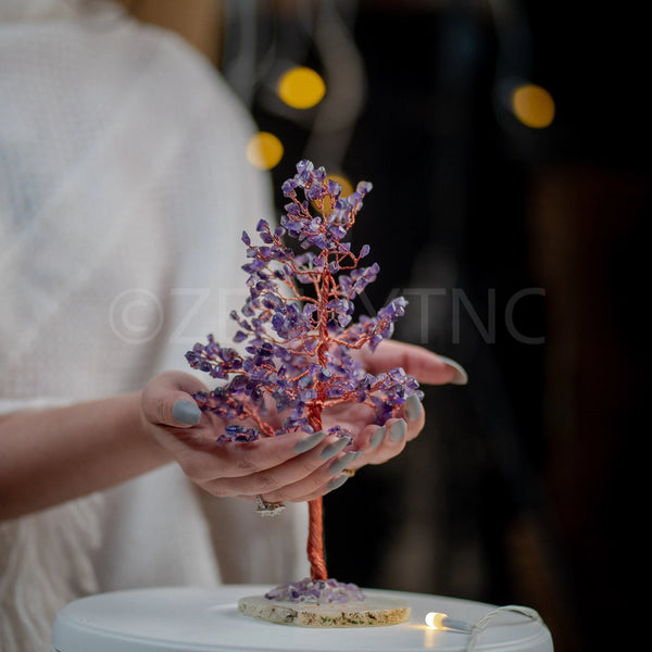 Buy Amethyst Good Luck Crystal Tree - Prosperity | 300 Crystals | The Zen Crystals - The Zen Crystals