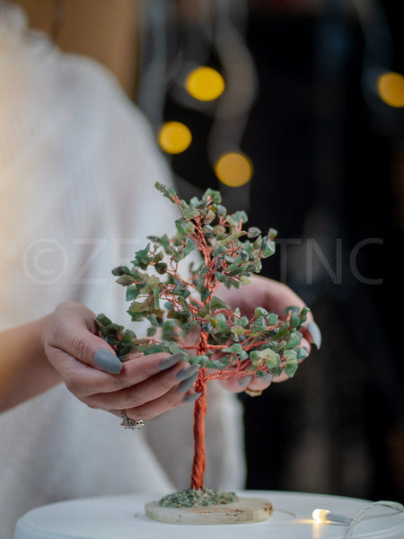 Buy Jade Good Luck Crystal Tree - Wealth| 300 Crystals | The Zen Crystals - The Zen Crystals