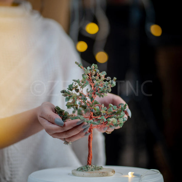 Buy Jade Good Luck Crystal Tree - Wealth| 300 Crystals | The Zen Crystals - The Zen Crystals