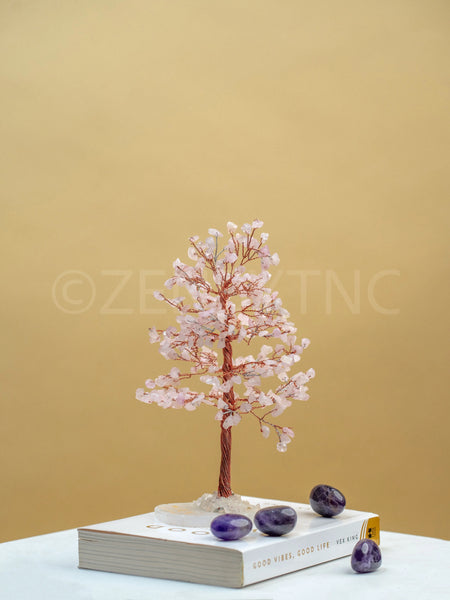 Buy Rose Quartz Good Luck Crystal Tree - Unconditional Love| 300 Crystals | The Zen Crystals - The Zen Crystals