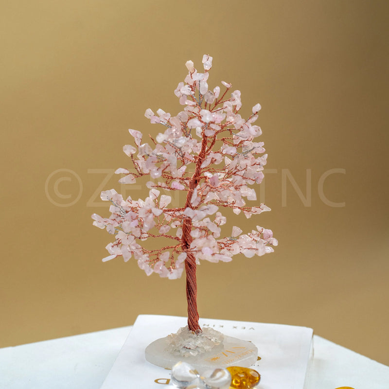 Buy Rose Quartz Good Luck Crystal Tree - Unconditional Love| 300 Crystals | The Zen Crystals - The Zen Crystals