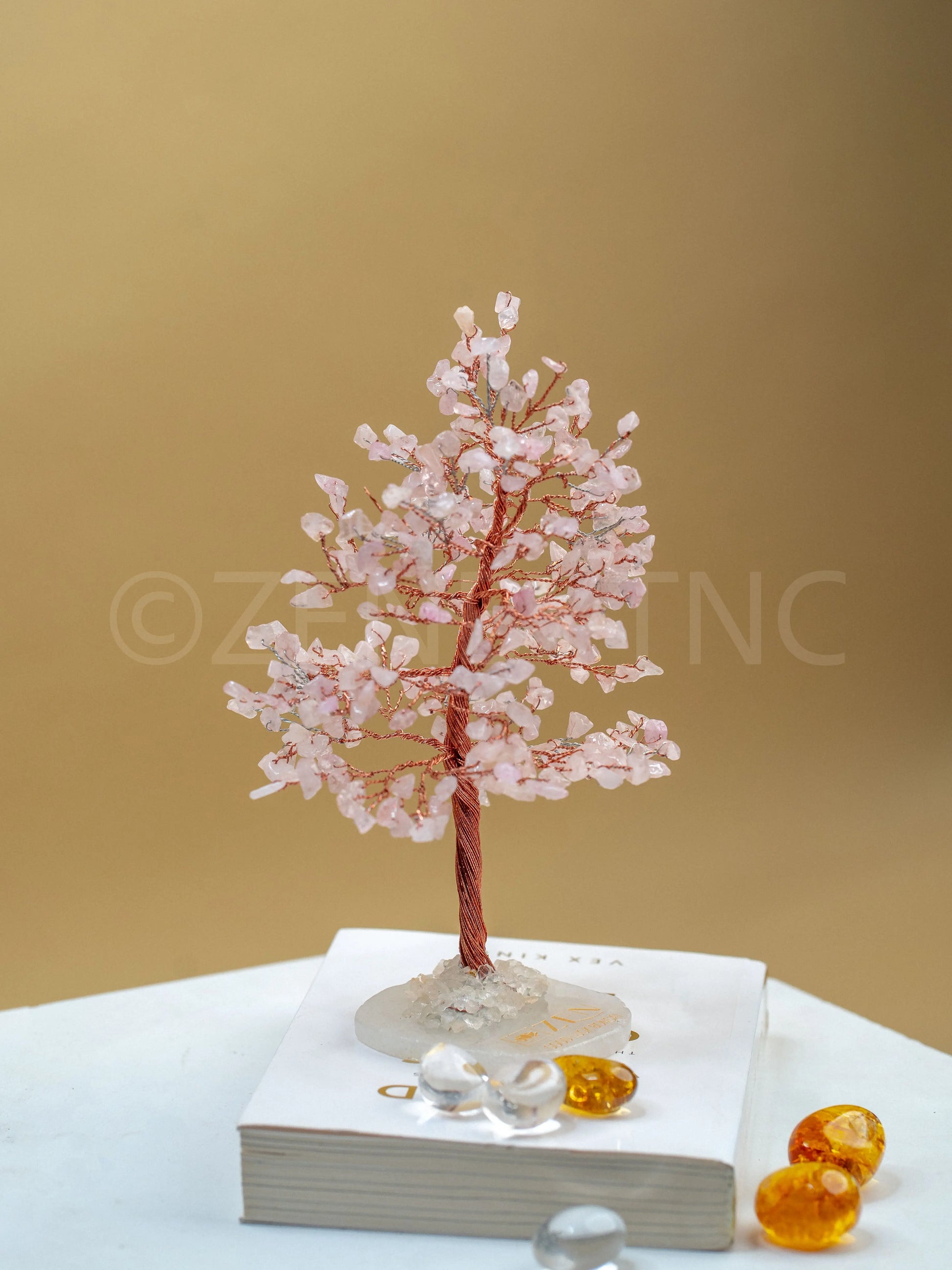 Buy Rose Quartz Good Luck Crystal Tree - Unconditional Love| 300 Crystals | The Zen Crystals - The Zen Crystals