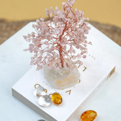 Buy Rose Quartz Good Luck Crystal Tree - Unconditional Love| 300 Crystals | The Zen Crystals - The Zen Crystals