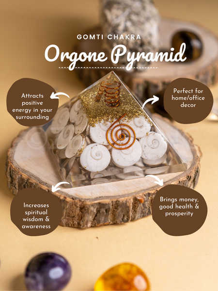 Zen Gomti Chakra Orgonite Pyramid | Prosperity, Financial Stability & Abundance The Zen Crystals