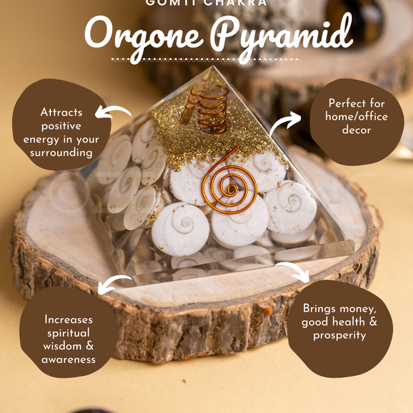 Zen Gomti Chakra Orgonite Pyramid | Prosperity, Financial Stability & Abundance The Zen Crystals