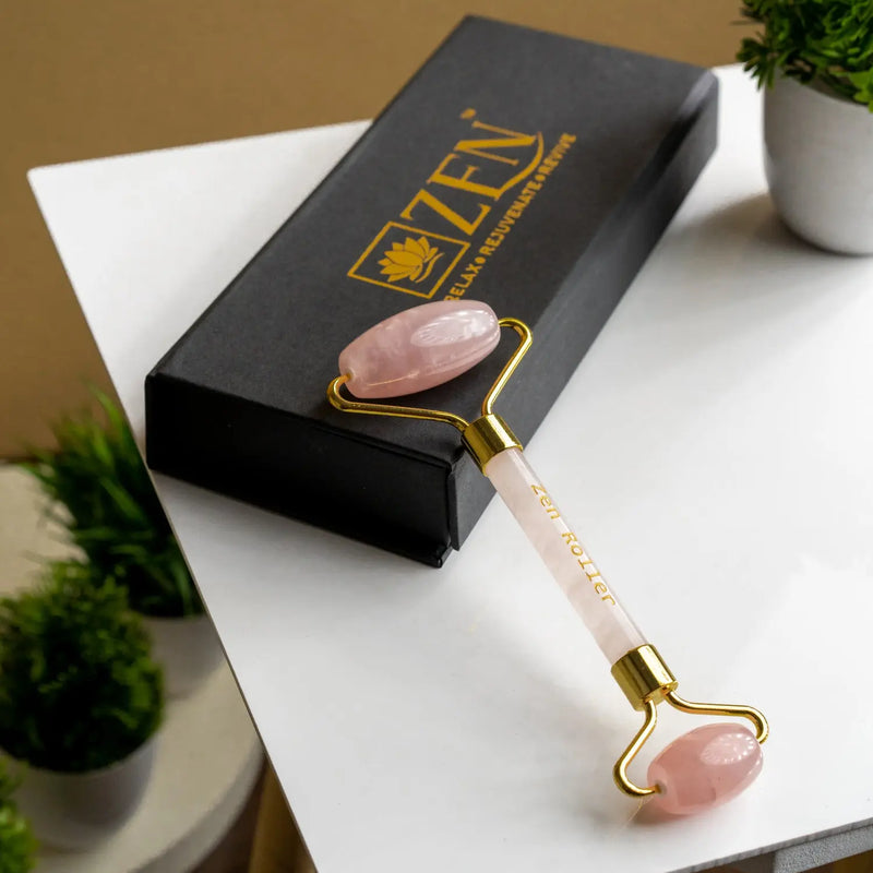 Face Rollers | Rose Quartz Face Roller | The Zen Crystals - The Zen Crystals