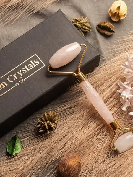 Face Rollers | Rose Quartz Face Roller | The Zen Crystals - The Zen Crystals