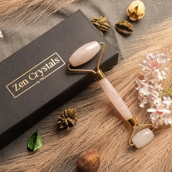 Face Rollers | Rose Quartz Face Roller | The Zen Crystals - The Zen Crystals