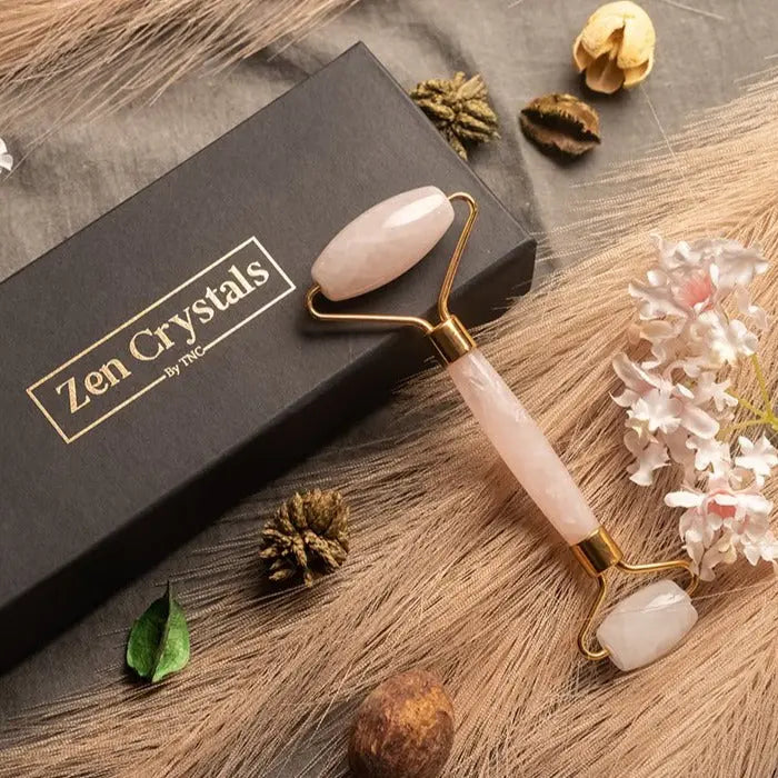 Face Rollers | Rose Quartz Face Roller | The Zen Crystals - The Zen Crystals