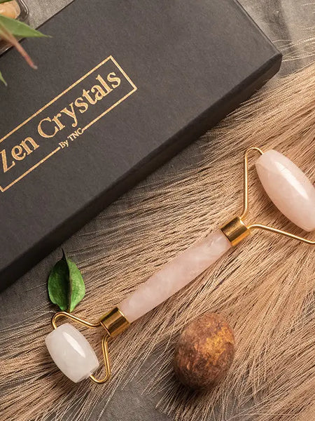 Face Rollers | Rose Quartz Face Roller | The Zen Crystals - The Zen Crystals