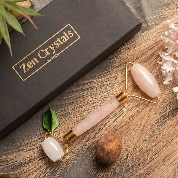 Face Rollers | Rose Quartz Face Roller | The Zen Crystals - The Zen Crystals