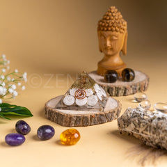 Zen Gomti Chakra Orgonite Pyramid | Prosperity, Financial Stability & Abundance The Zen Crystals