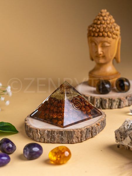 Zen Rudraksha Orgonite Pyramid To Remove Negativity The Zen Crystals