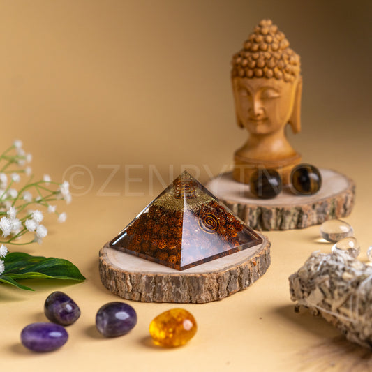 Zen Rudraksha Orgonite Pyramid To Remove Negativity The Zen Crystals