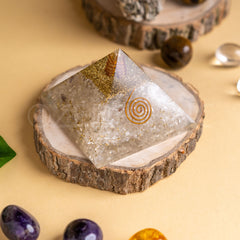 Zen Clear Quartz Orgonite Pyramid For Calmness & Clarity of Mind The Zen Crystals