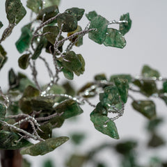 Zen Jade Good Luck Crystal Tree - Wealth | 500 Beads | Wood Base | The Zen Crystals The Zen Crystals