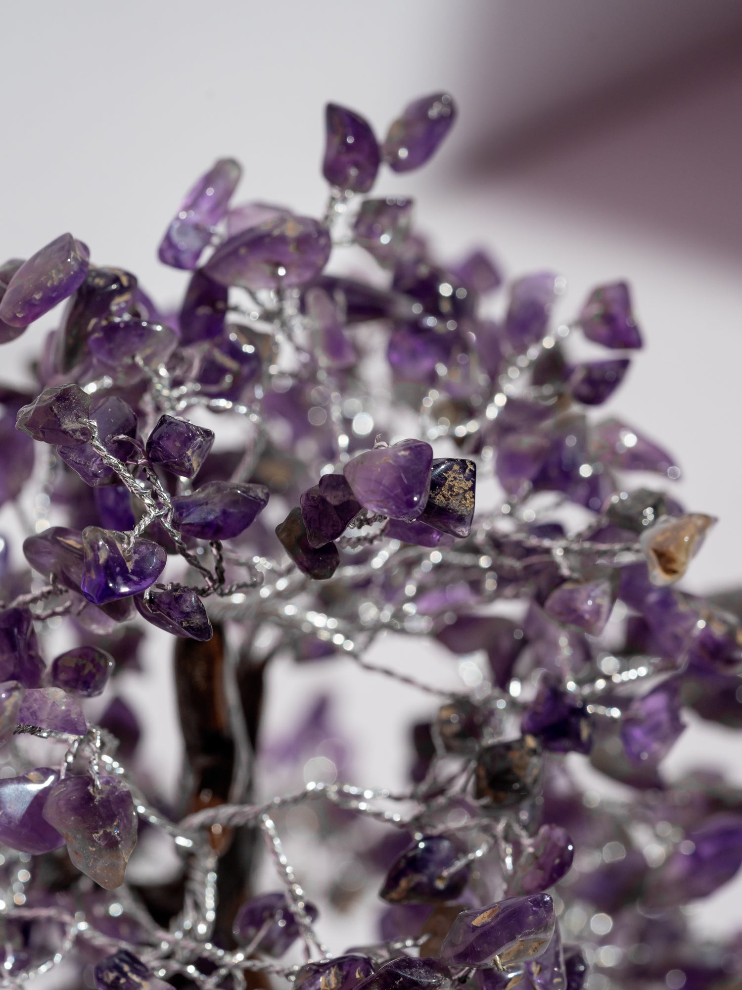 Zen Amethyst Good Luck Crystal Tree - Prosperity | 500 Beads | Wood Base | The Zen Crystals The Zen Crystals