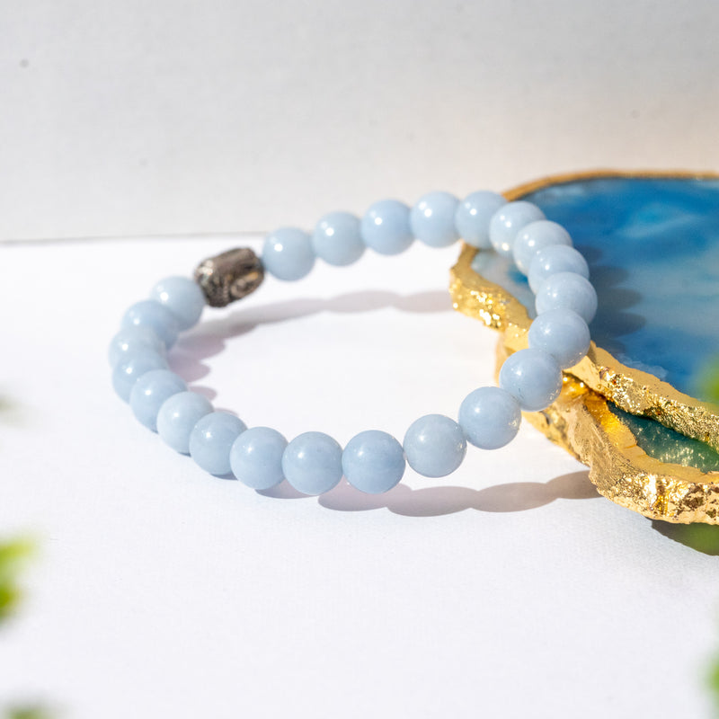Zen Angelite Bracelet The Zen Crystals