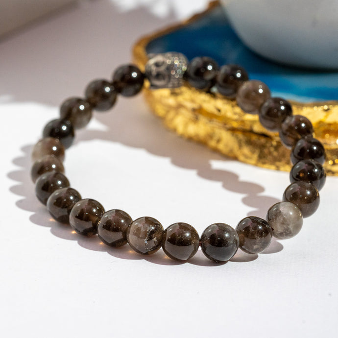 Buy REBUY Multicolor Stone Bracelet with Smoky Quartz, Rudraksha and Buddha  Head (for Men and Women) Online at Best Prices in India - JioMart.