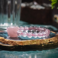 Zen Rose Quartz Bracelet with Tumble The Zen Crystals