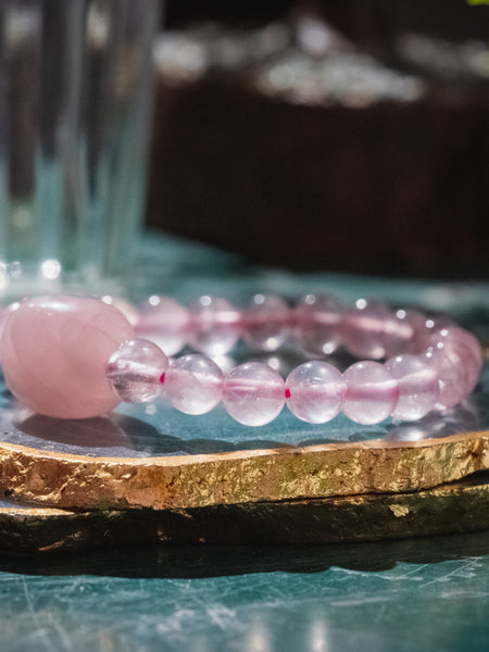 Zen Rose Quartz Bracelet with Tumble The Zen Crystals