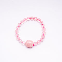 Zen Rose Quartz Bracelet with Tumble The Zen Crystals