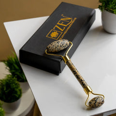 ZEN Dalmatian Jasper Face Roller | The Zen Crystals - The Zen Crystals