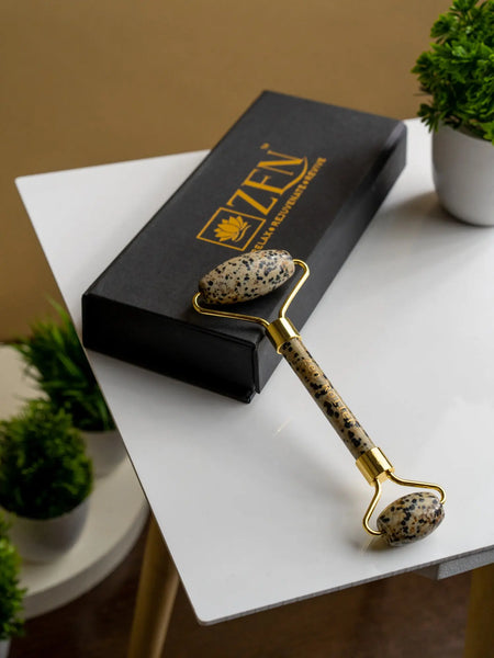 ZEN Dalmatian Jasper Face Roller | The Zen Crystals - The Zen Crystals