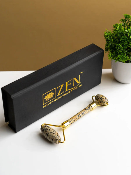 ZEN Dalmatian Jasper Face Roller | The Zen Crystals - The Zen Crystals