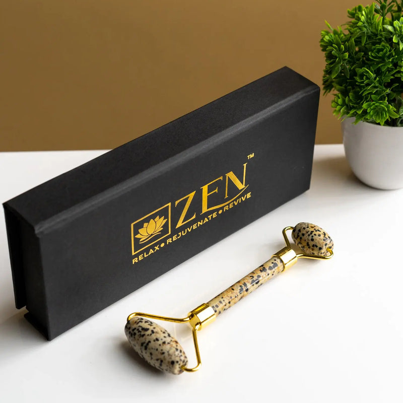 ZEN Dalmatian Jasper Face Roller | The Zen Crystals - The Zen Crystals