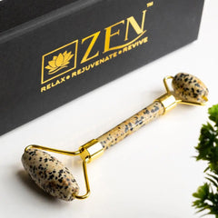 ZEN Dalmatian Jasper Face Roller | The Zen Crystals - The Zen Crystals