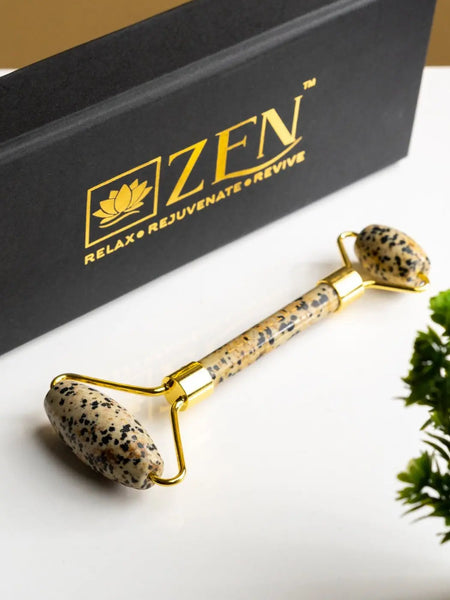ZEN Dalmatian Jasper Face Roller | The Zen Crystals - The Zen Crystals