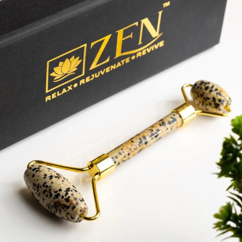 ZEN Dalmatian Jasper Face Roller | The Zen Crystals - The Zen Crystals