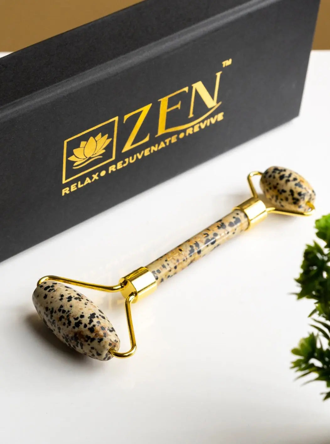 ZEN Dalmatian Jasper Face Roller | The Zen Crystals - The Zen Crystals
