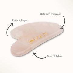 ZEN Rose Quartz Roller & Gua Sha [COMBO] | Authentic & Certified | The Zen Crystals - The Zen Crystals
