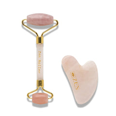 ZEN Rose Quartz Roller & Gua Sha [COMBO] | Authentic & Certified | The Zen Crystals - The Zen Crystals