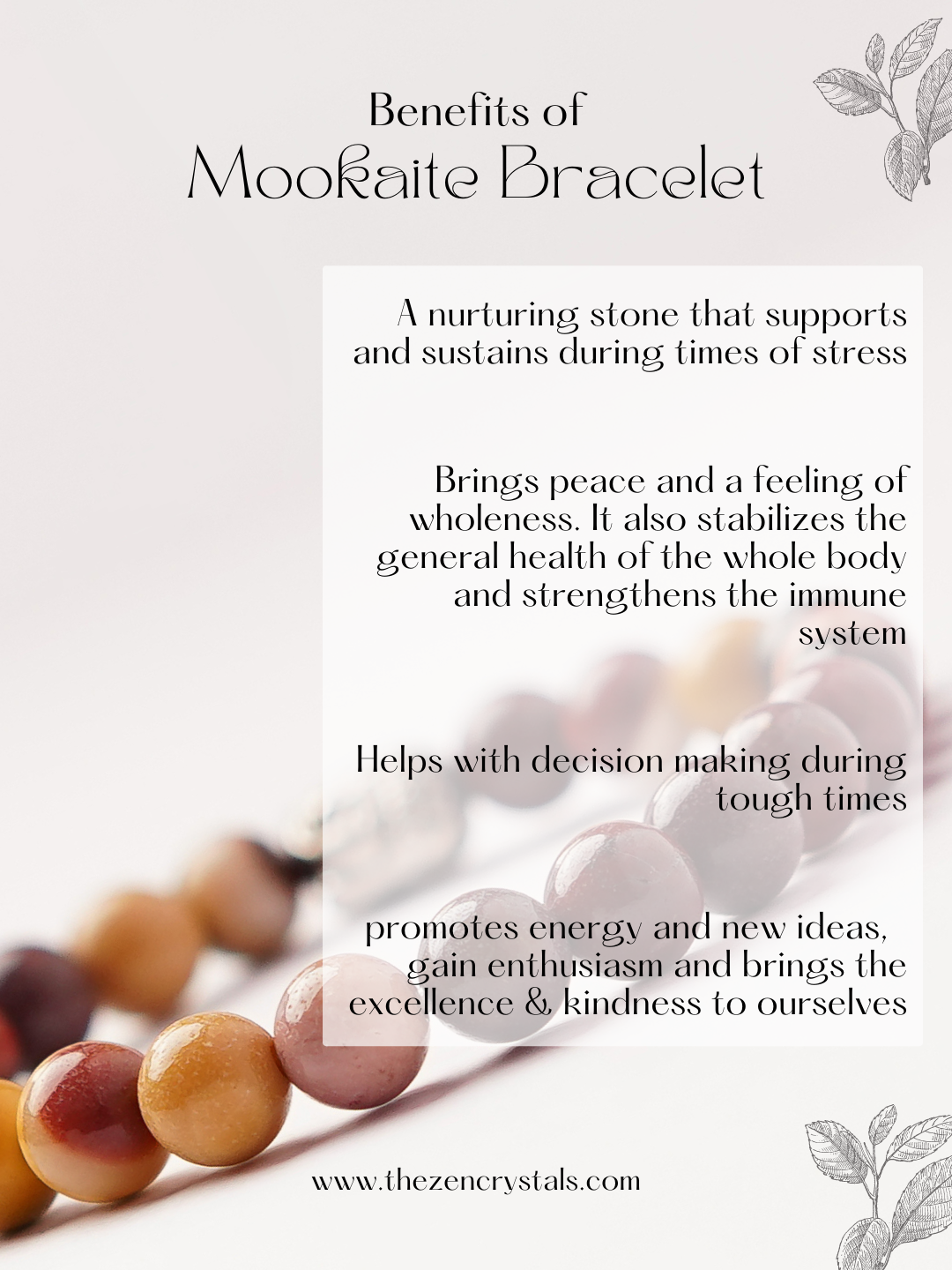 Zen Mookaite Bracelet to Fight Stress | Brings Peace The Zen Crystals