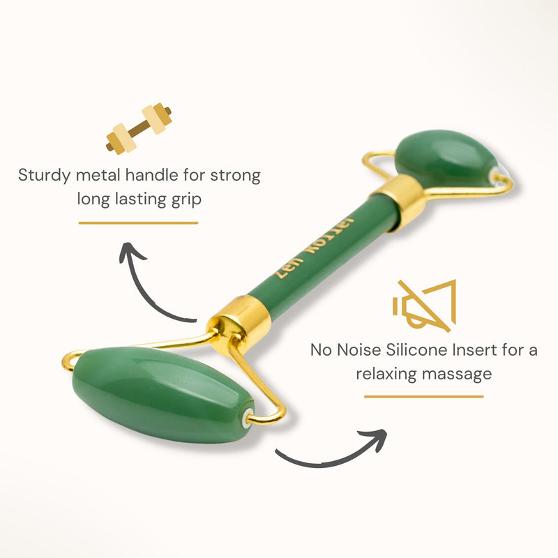 Zen Jade Roller & Gua Sha Set | Authentic & Certified – The Zen Crystals - The Zen Crystals