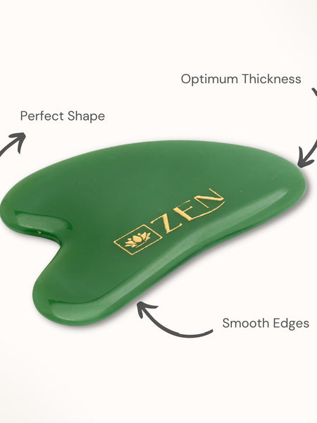 Zen Jade Roller & Gua Sha Set | Authentic & Certified – The Zen Crystals - The Zen Crystals