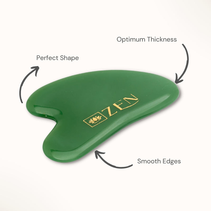 Zen Jade Roller & Gua Sha Set | Authentic & Certified – The Zen Crystals - The Zen Crystals